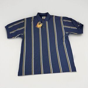 Cutter Buck Polo Mens XL‎ Blue Striped Short Sleeve 1/4 Button Shirt Y2K 90s NEW